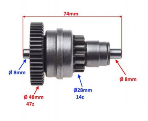 48mm anlasser freilauf - 48mm,
